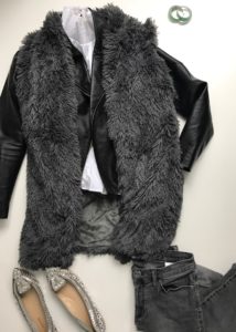 3 Ways to Wear Fur Vest, Hanna Lee Style, www.hannaleestyle.com/3waystowear